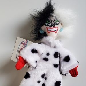 Kids Disney Store Plush Vintage Cruela Devil 8" - 101 Dalmatians